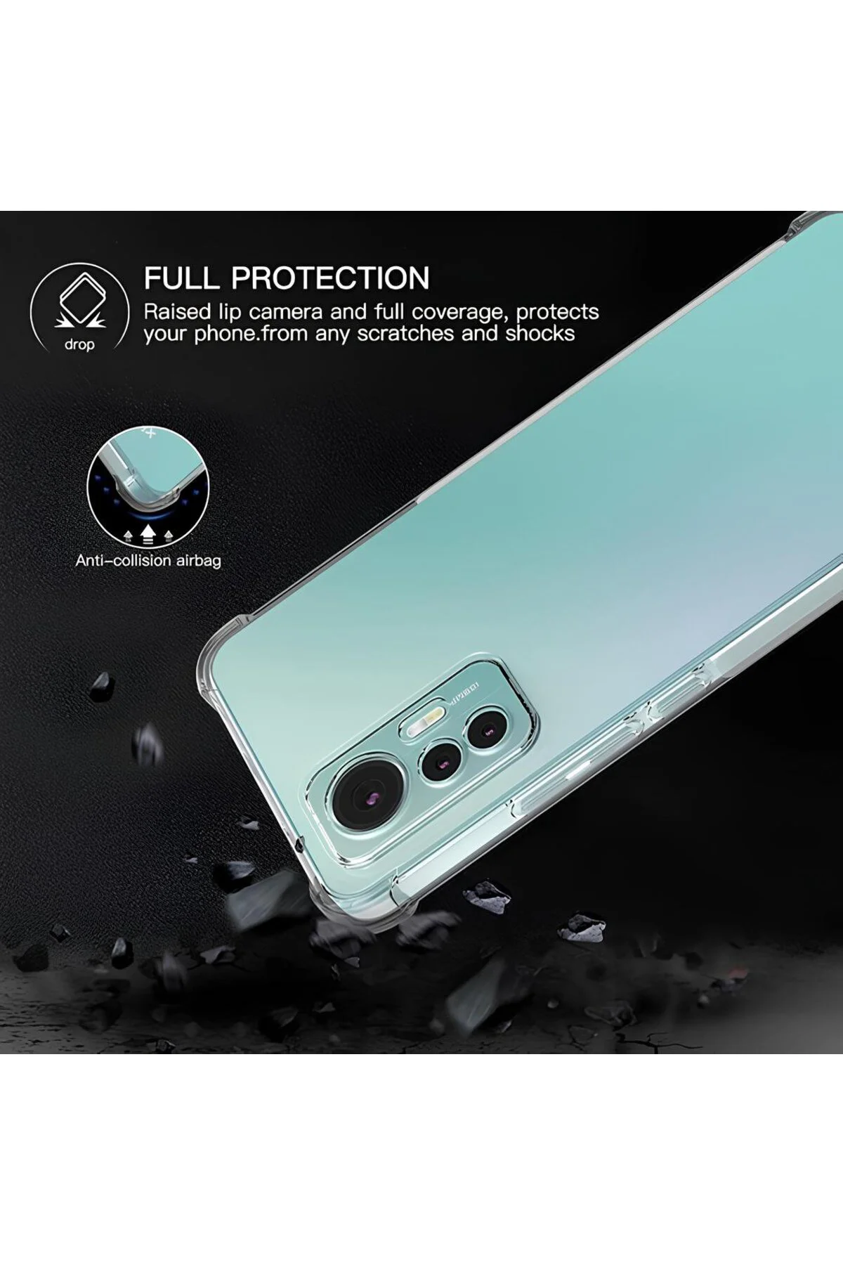 Xiaomi Mi 12 Pro Antişok Arkası Sert Sararmaz Kenarları Yumuşak Şeffaf Silikon Kılıf Fiyatı, Yorumları ve Özellikleri