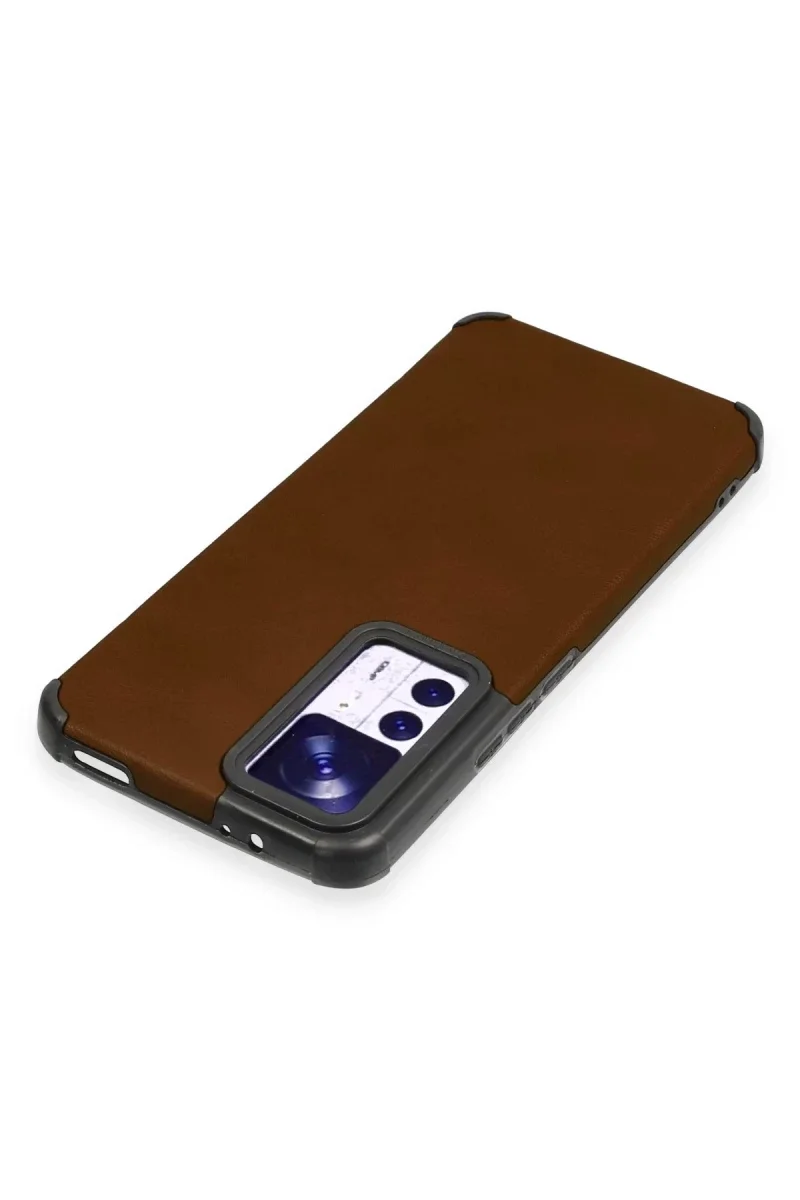 Xiaomi Mi 12T Kılıf Loop Deri Silikon - Kahverengi Xiaomi Mi 12T Kılıf Loop Deri Silikon - Kahverengi