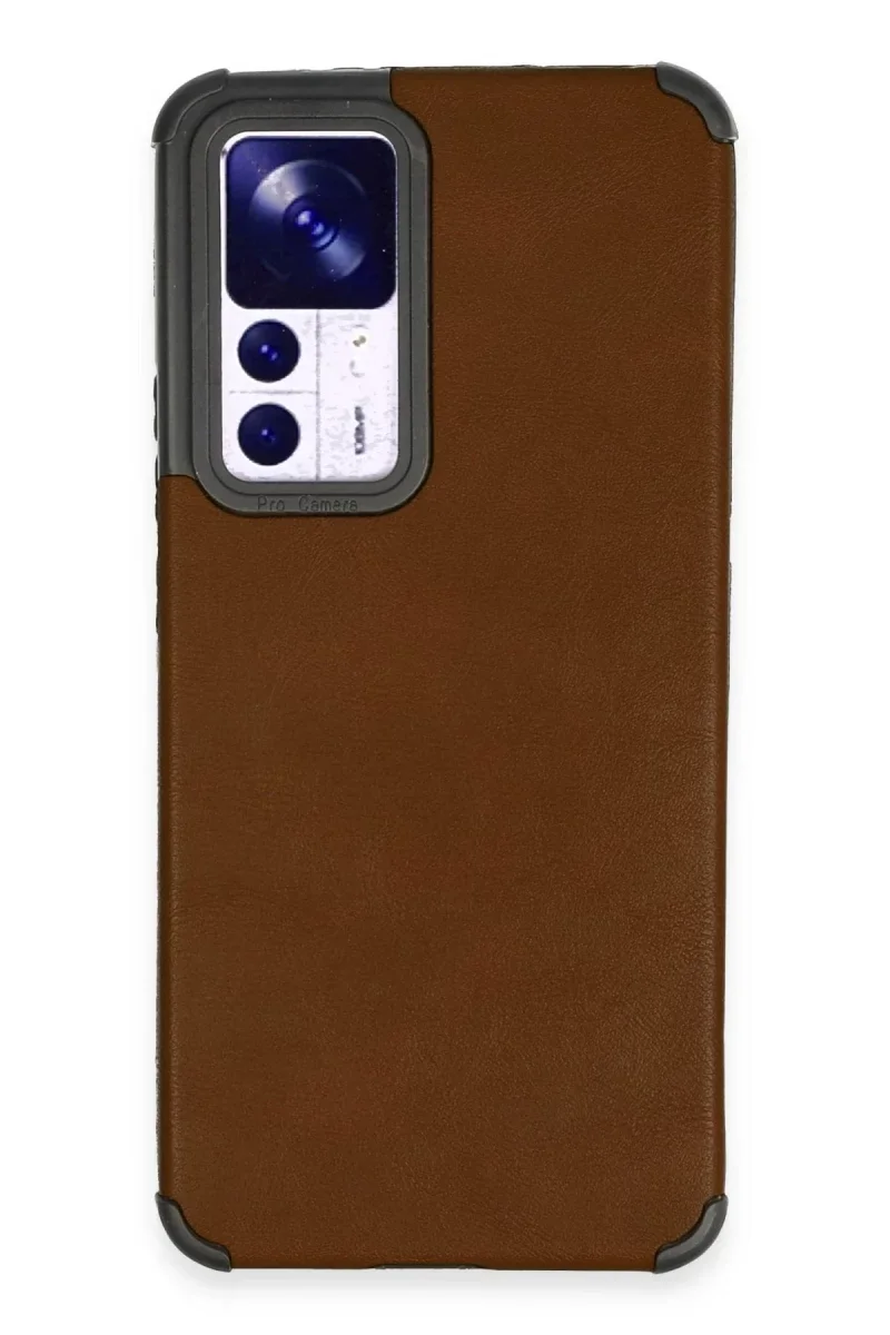 Xiaomi Mi 12T Kılıf Loop Deri Silikon - Kahverengi Xiaomi Mi 12T Kılıf Loop Deri Silikon - Kahverengi