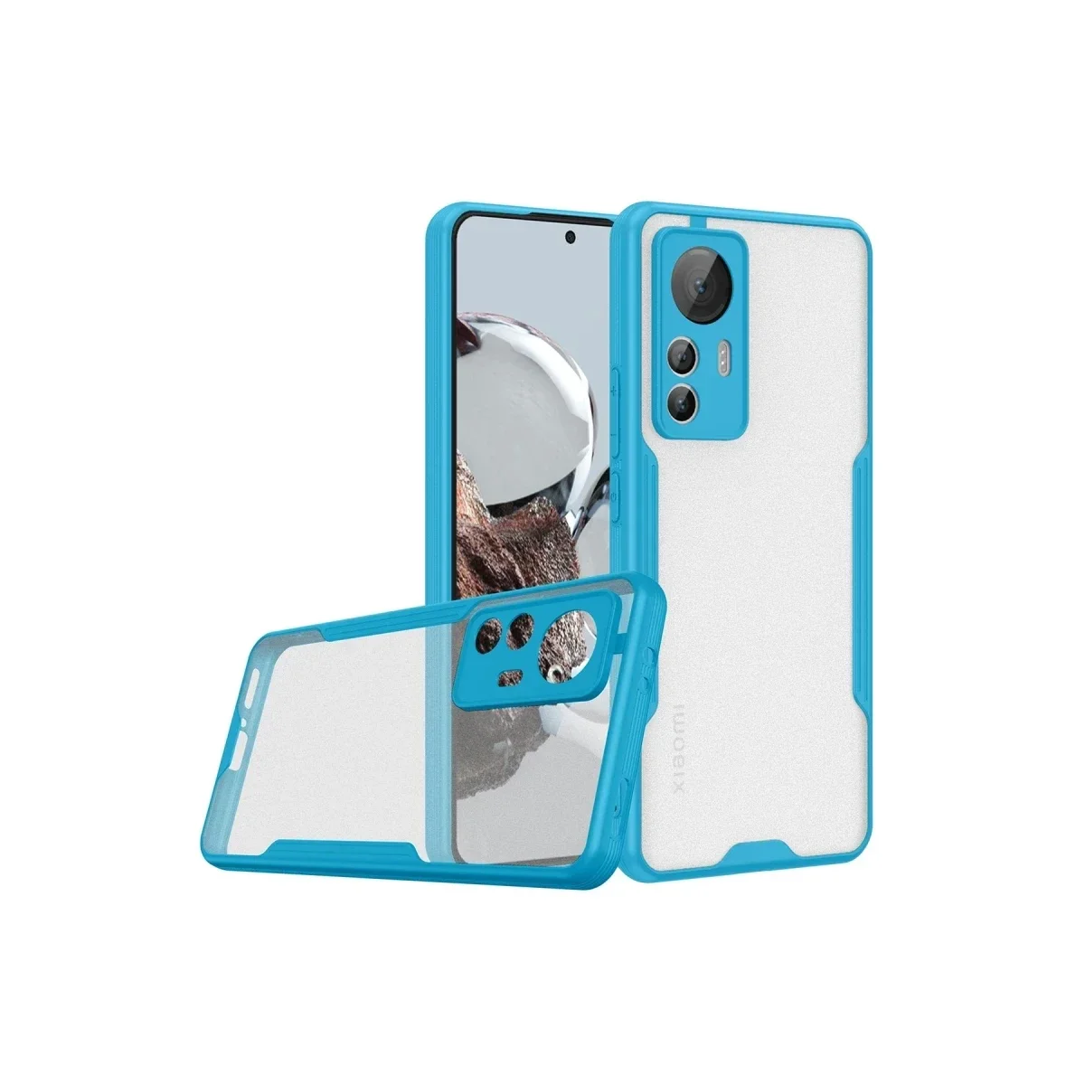 Xiaomi Mi 12T Kılıf Platin Silikon - Mavi Xiaomi Mi 12T Kılıf Platin Silikon - Mavi