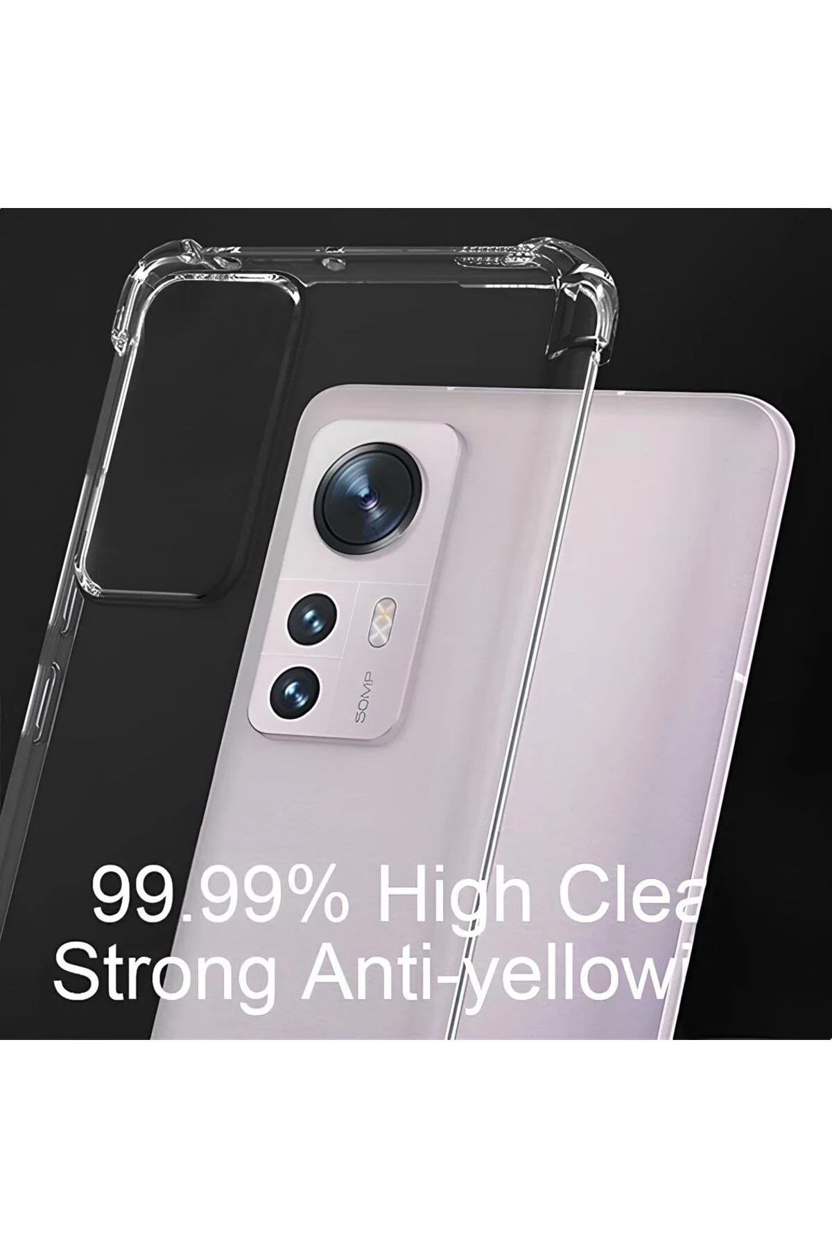 Xiaomi Mi 12T- Mi 12T Pro Antişok Arkası Sert Sararmaz Kenarları 