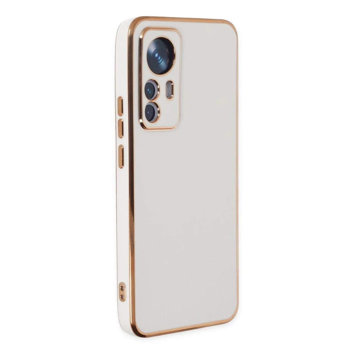 Xiaomi Mi 12t Pro ile Uyumlu Volet Silikon Kılıf - Beyaz, 7 Renk Seçeneği, Gold Detaylı Premium Koruma Xiaomi Mi 12t Pro ile Uyumlu Volet Silikon Kılıf - Beyaz, 7 Renk Seçeneği, Gold Detaylı Premium Koruma