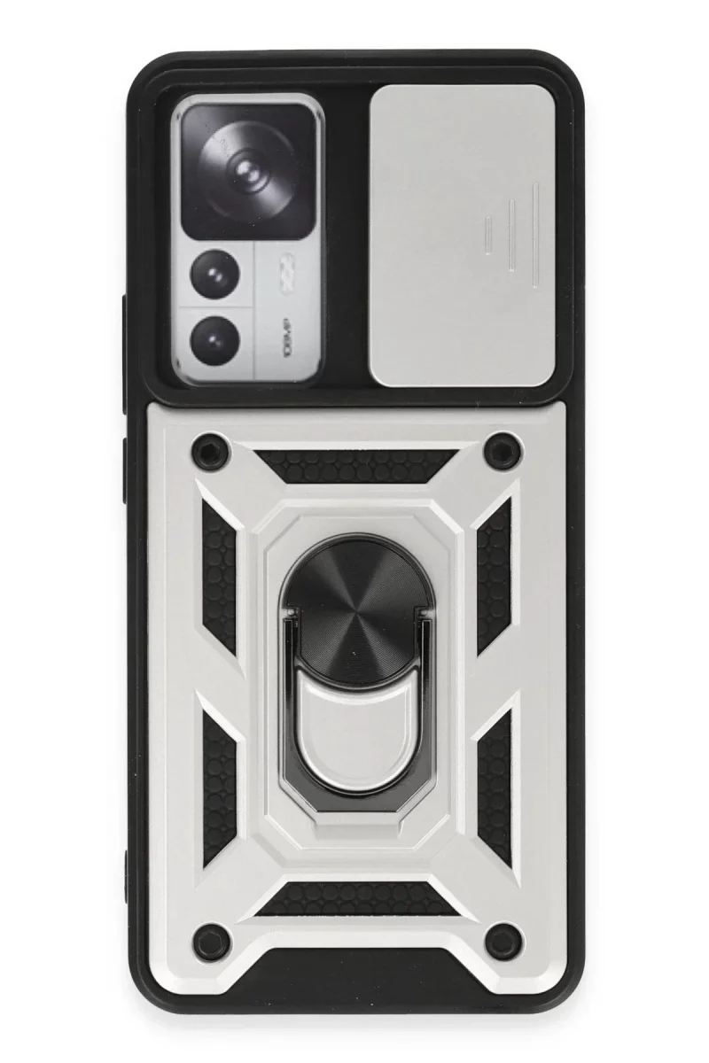 Xiaomi Mi 12T Pro Kılıf Pars Lens Yüzüklü Silikon - Gümüş Xiaomi Mi 12T Pro Kılıf Pars Lens Yüzüklü Silikon - Gümüş