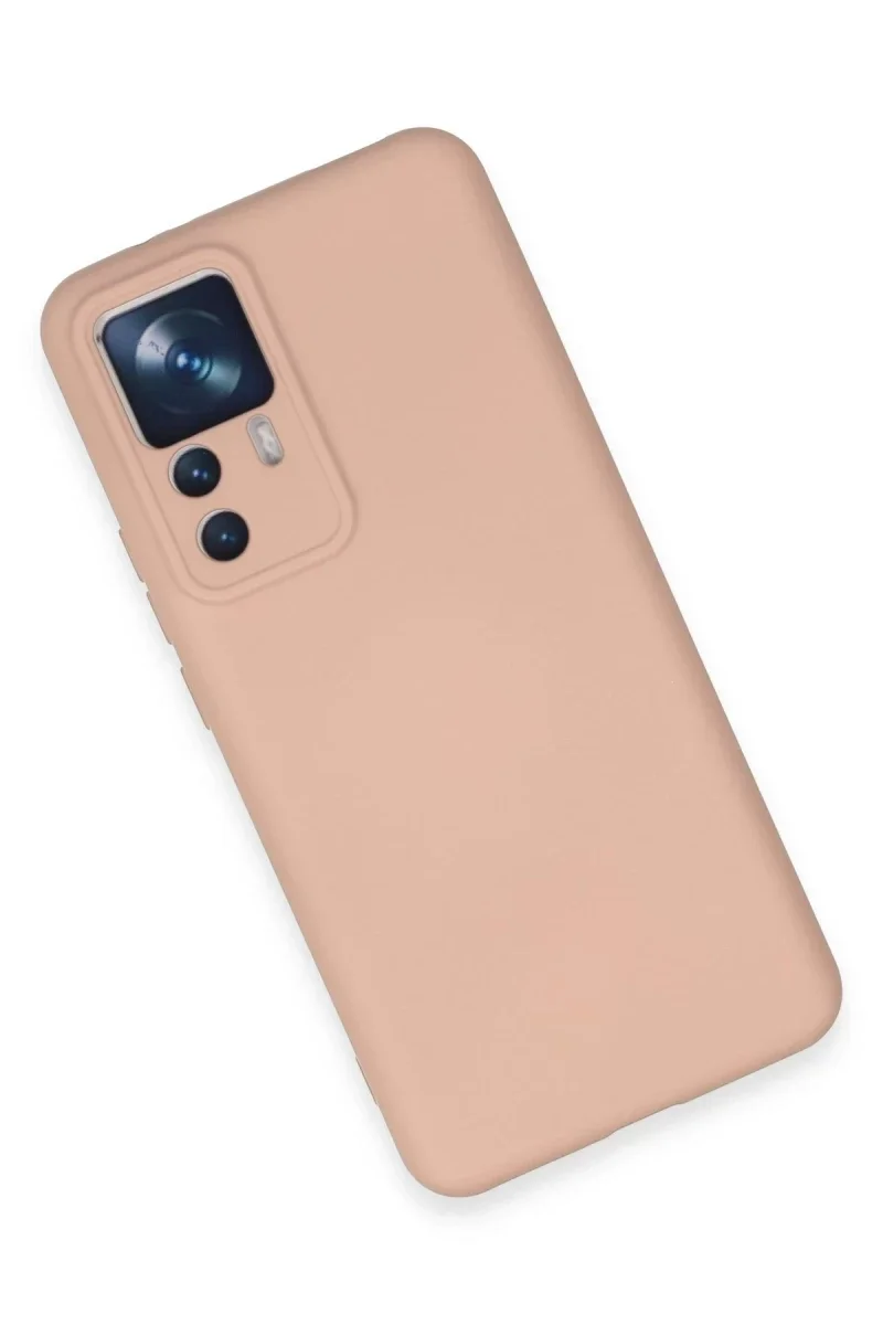 Xiaomi Mi 12T Pro Kılıf Nano içi Kadife Silikon - Pudra Xiaomi Mi 12T Pro Kılıf Nano içi Kadife Silikon - Pudra
