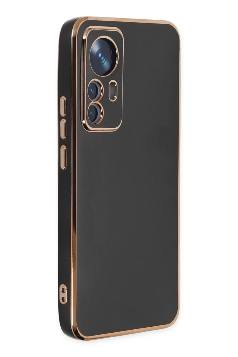 Xiaomi Mi 12T Pro Kılıf Volet Silikon - Siyah Xiaomi Mi 12T Pro Kılıf Volet Silikon - Siyah