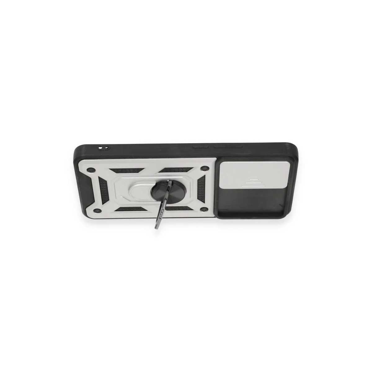 Xiaomi Mi 12t Pro Kılıf Pars Lens Yüzüklü Silikon - Gümüş