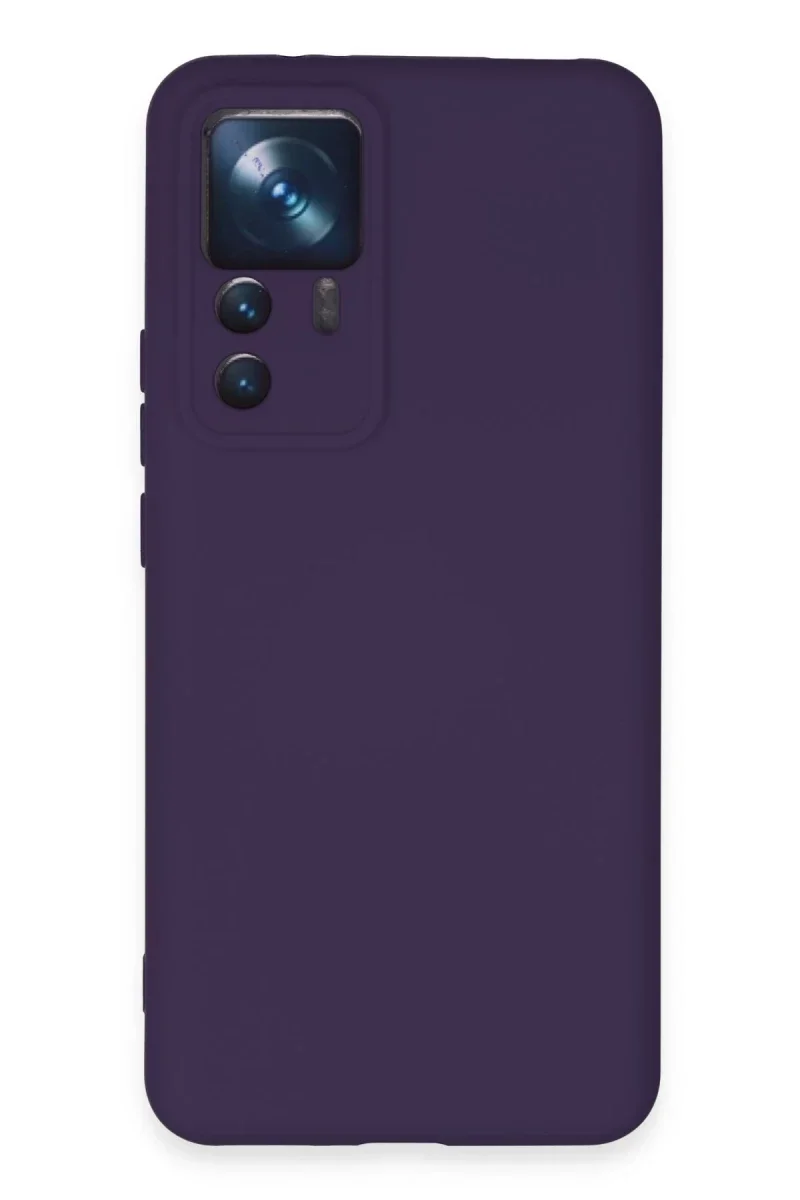Xiaomi Mi 12T Pro Kılıf Nano içi Kadife Silikon - Mor Xiaomi Mi 12T Pro Kılıf Nano içi Kadife Silikon - Mor