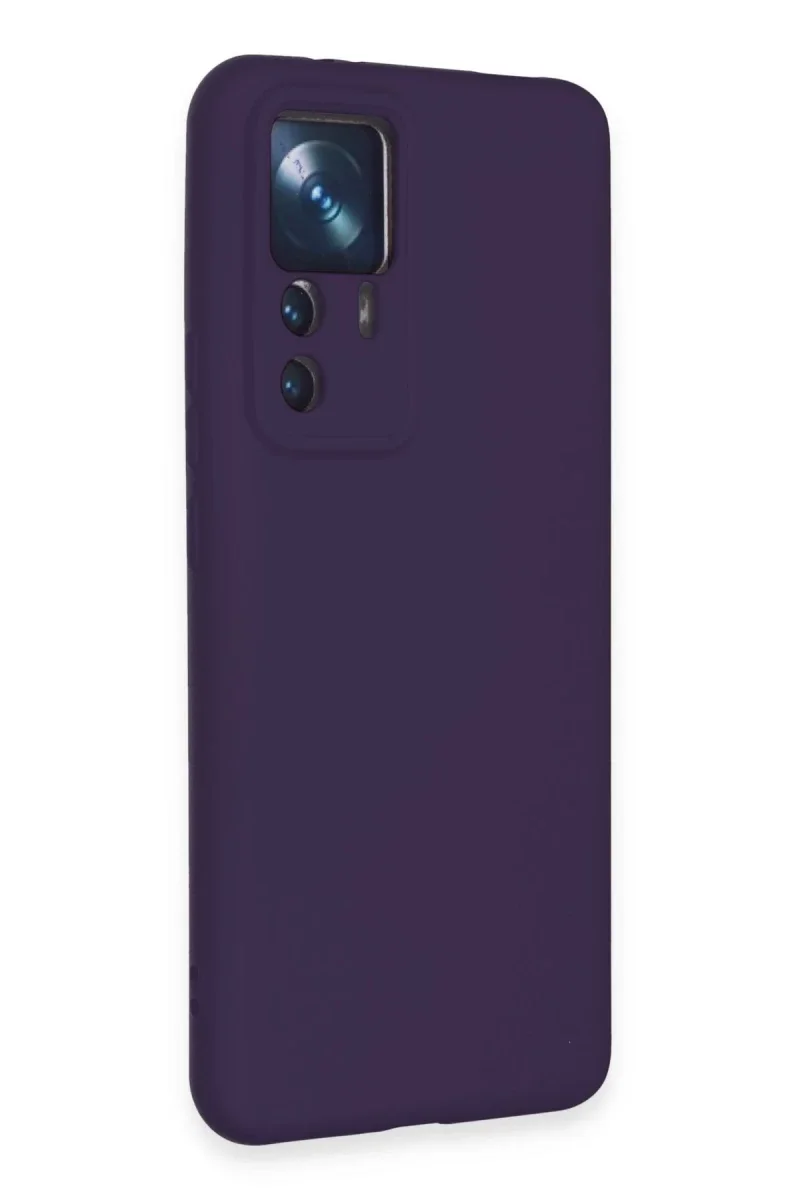 Xiaomi Mi 12T Pro Kılıf Nano içi Kadife Silikon - Mor Xiaomi Mi 12T Pro Kılıf Nano içi Kadife Silikon - Mor