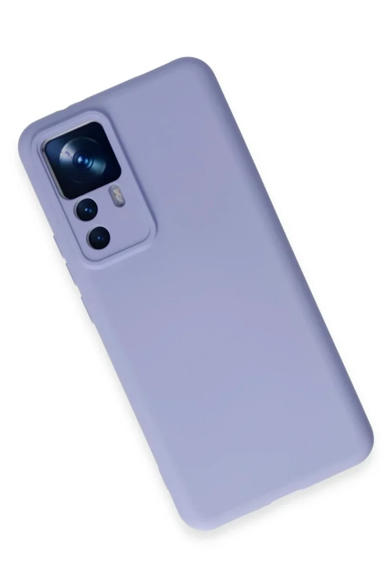 Xiaomi Mi 12T Pro Kılıf Nano içi Kadife Silikon - Lila Xiaomi Mi 12T Pro Kılıf Nano içi Kadife Silikon - Lila
