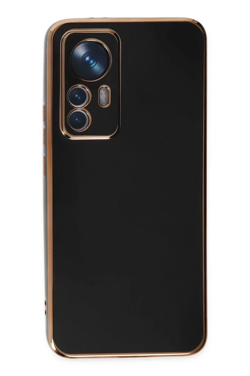 Xiaomi Mi 12T Pro Kılıf Volet Silikon - Siyah Xiaomi Mi 12T Pro Kılıf Volet Silikon - Siyah