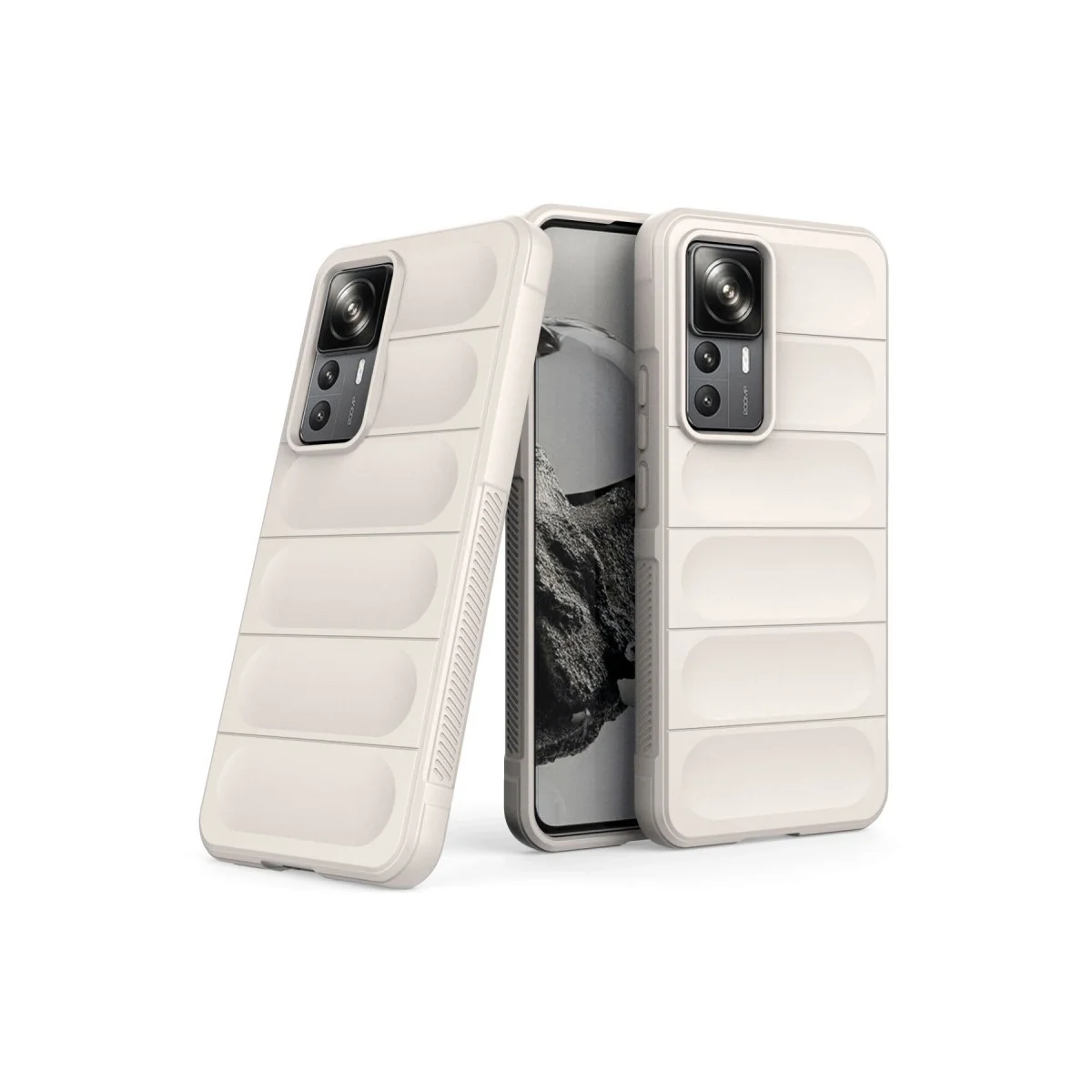 Xiaomi Mi 12t Pro Kılıf Optimum Silikon - Krem Xiaomi Mi 12t Pro Kılıf Optimum Silikon - Krem