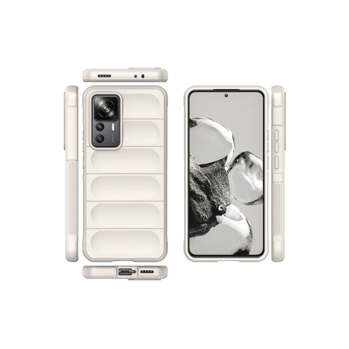 Xiaomi Mi 12t Pro Kılıf Optimum Silikon - Krem Xiaomi Mi 12t Pro Kılıf Optimum Silikon - Krem