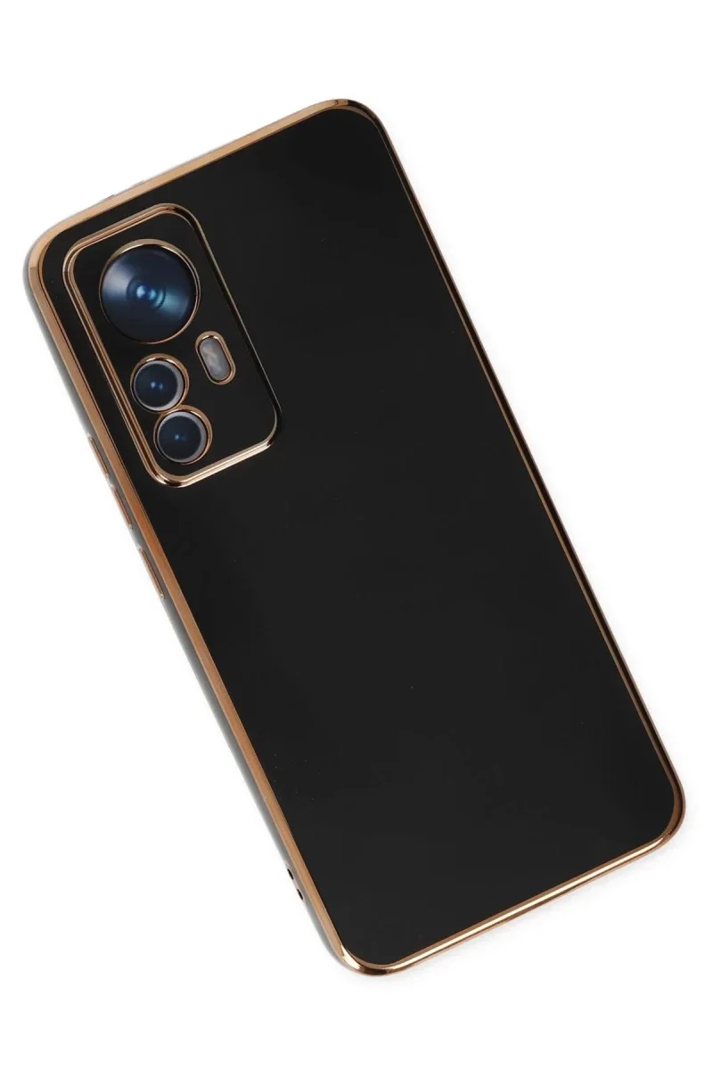 Xiaomi Mi 12T Pro Kılıf Volet Silikon - Siyah Xiaomi Mi 12T Pro Kılıf Volet Silikon - Siyah