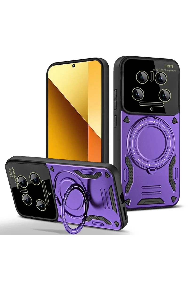 Xiaomi Mi 14 Ultra Kılıf Joy Lens Standlı Kapak - Mor Fiyatı, Yorumları ve Özellikleri