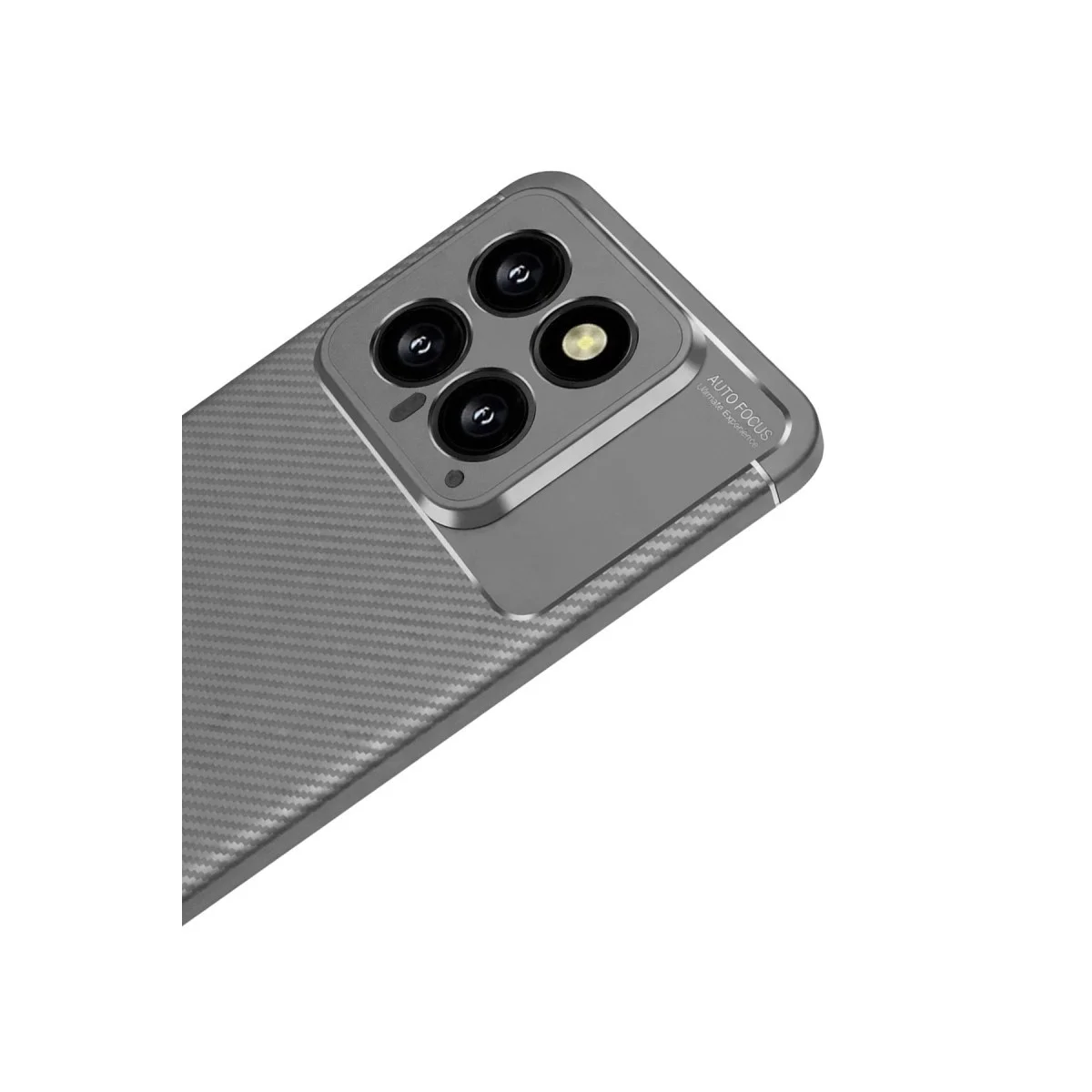 Xiaomi Mi 14t Kılıf Auto Focus Karbon Kapak - Gri Xiaomi Mi 14t Kılıf Auto Focus Karbon Kapak - Gri