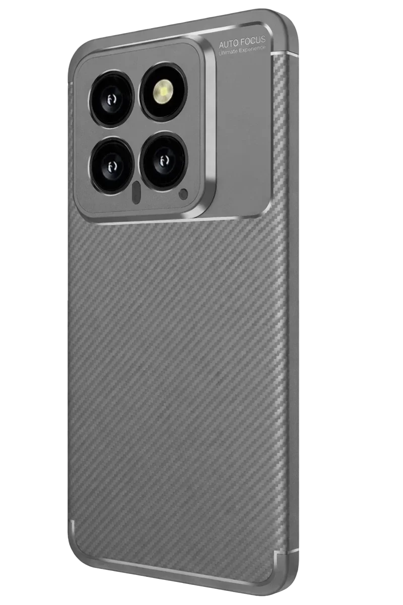 Xiaomi Mi 14T Kılıf Auto Focus Karbon Kapak - Gri Xiaomi Mi 14T Kılıf Auto Focus Karbon Kapak - Gri