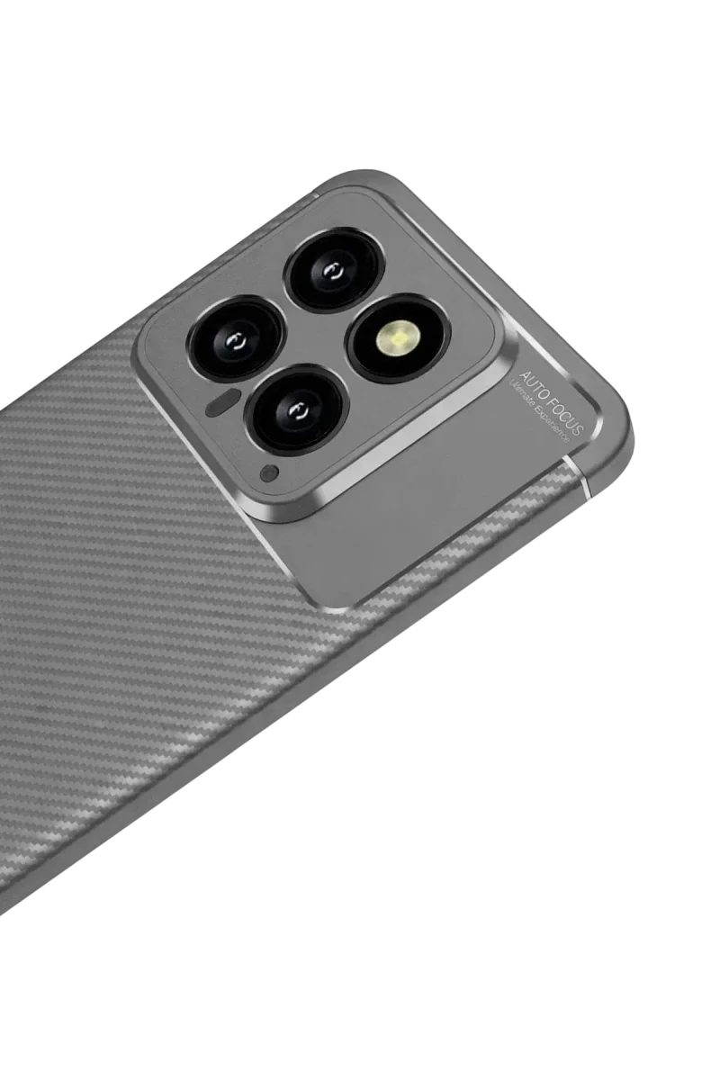 Xiaomi Mi 14T Kılıf Auto Focus Karbon Kapak - Gri Xiaomi Mi 14T Kılıf Auto Focus Karbon Kapak - Gri