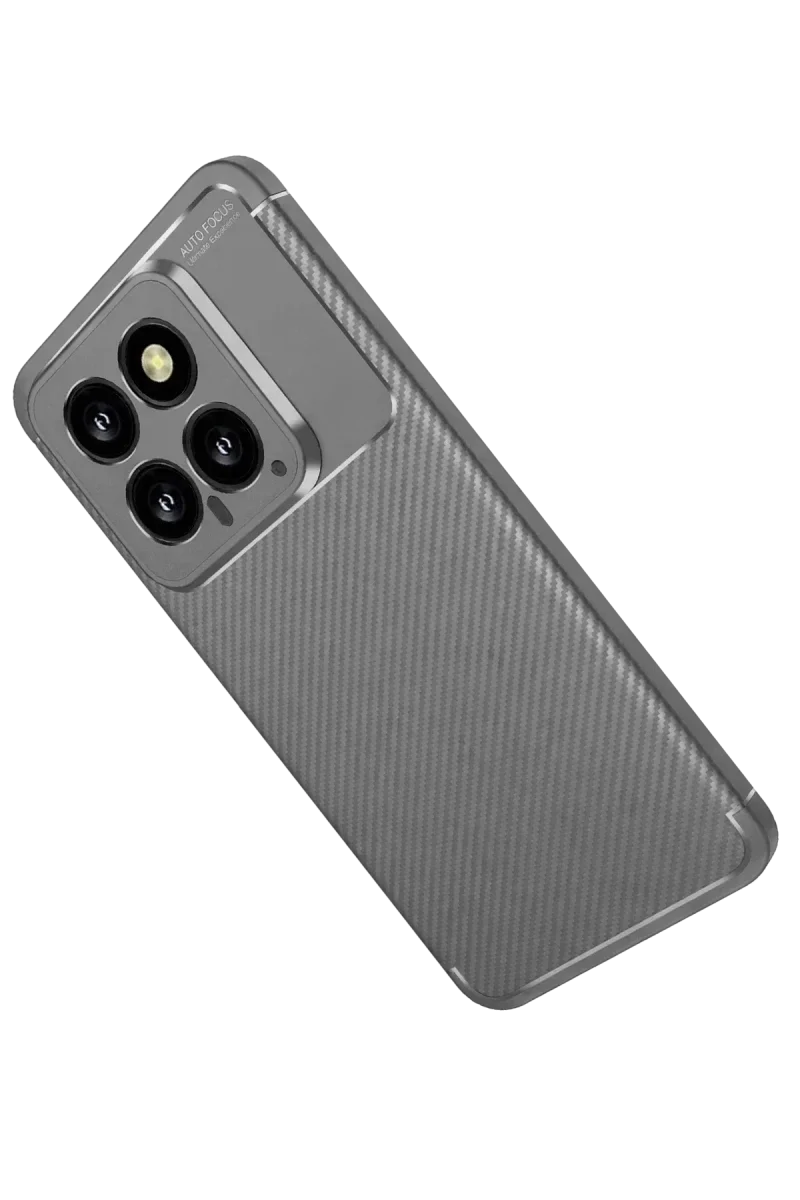 Xiaomi Mi 14T Kılıf Auto Focus Karbon Kapak - Gri Xiaomi Mi 14T Kılıf Auto Focus Karbon Kapak - Gri