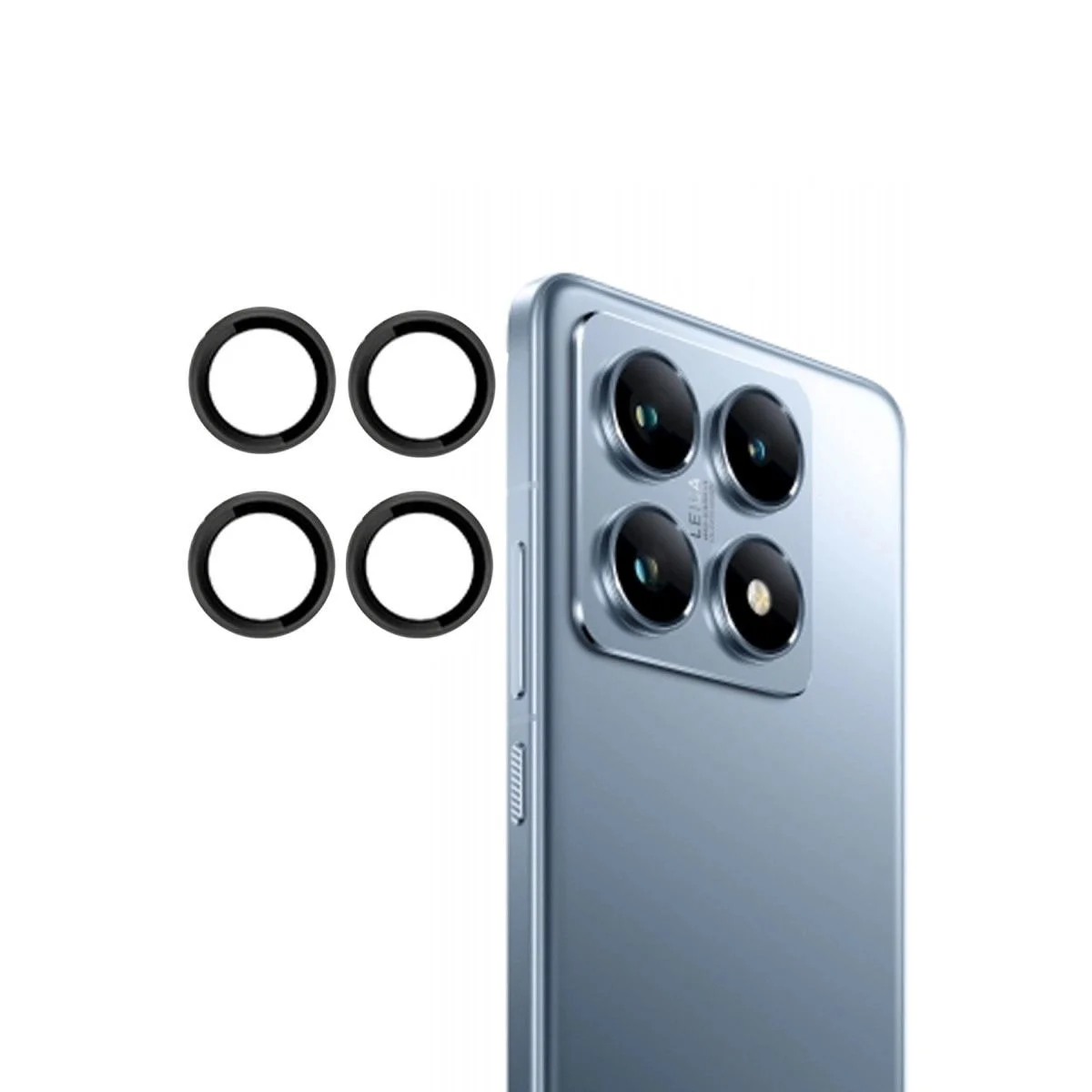 Xiaomi Mi 14T Pro ile Uyumlu PVD Metal Kamera Lens Koruyucu - Siyah, 9H Sertlik, Anti-Refleksiyon Xiaomi Mi 14T Pro ile Uyumlu PVD Metal Kamera Lens Koruyucu - Siyah, 9H Sertlik, Anti-Refleksiyon