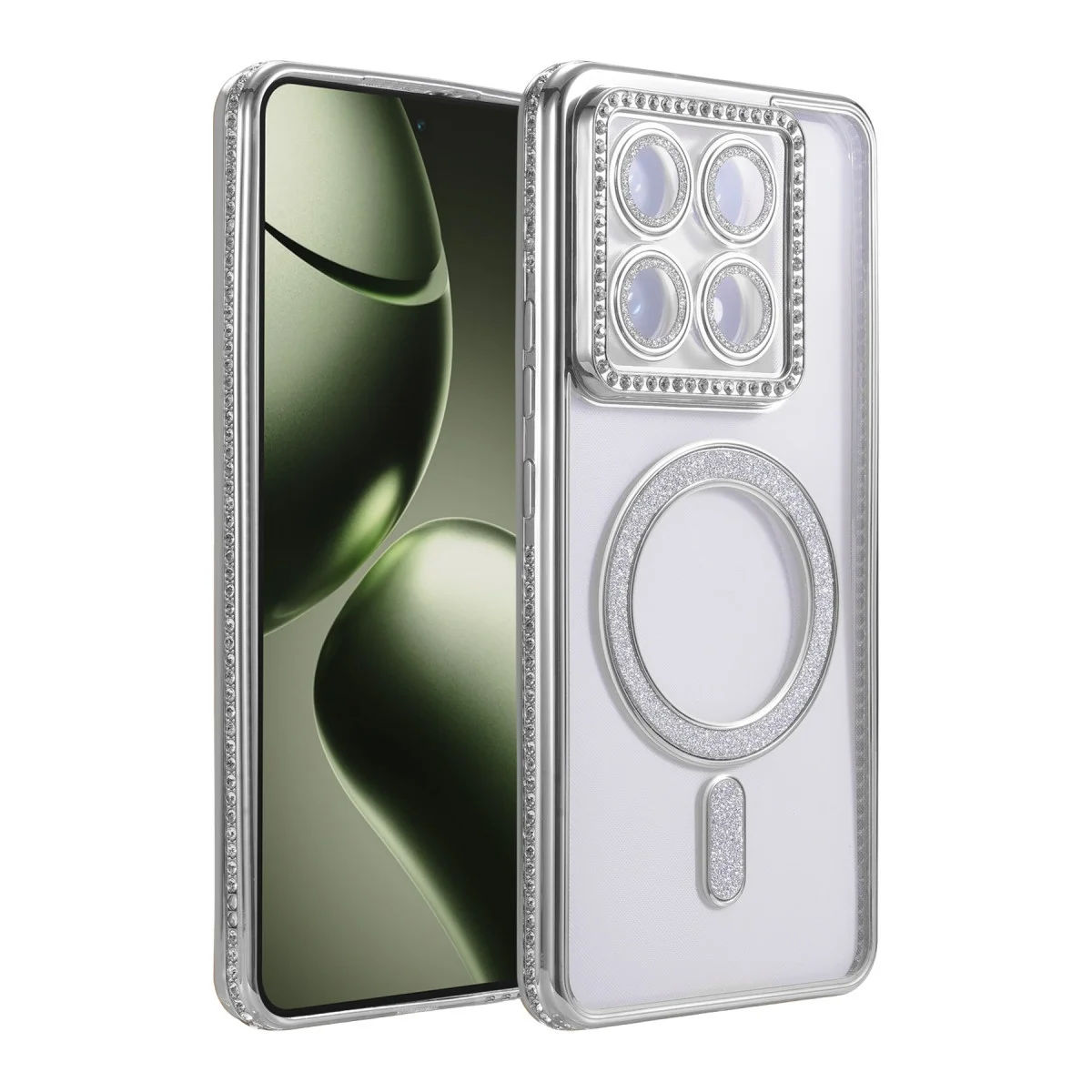 Xiaomi Mi 14t Pro Joke Simli Magneticsafe Kılıf - Gümüş Xiaomi Mi 14t Pro Joke Simli Magneticsafe Kılıf - Gümüş