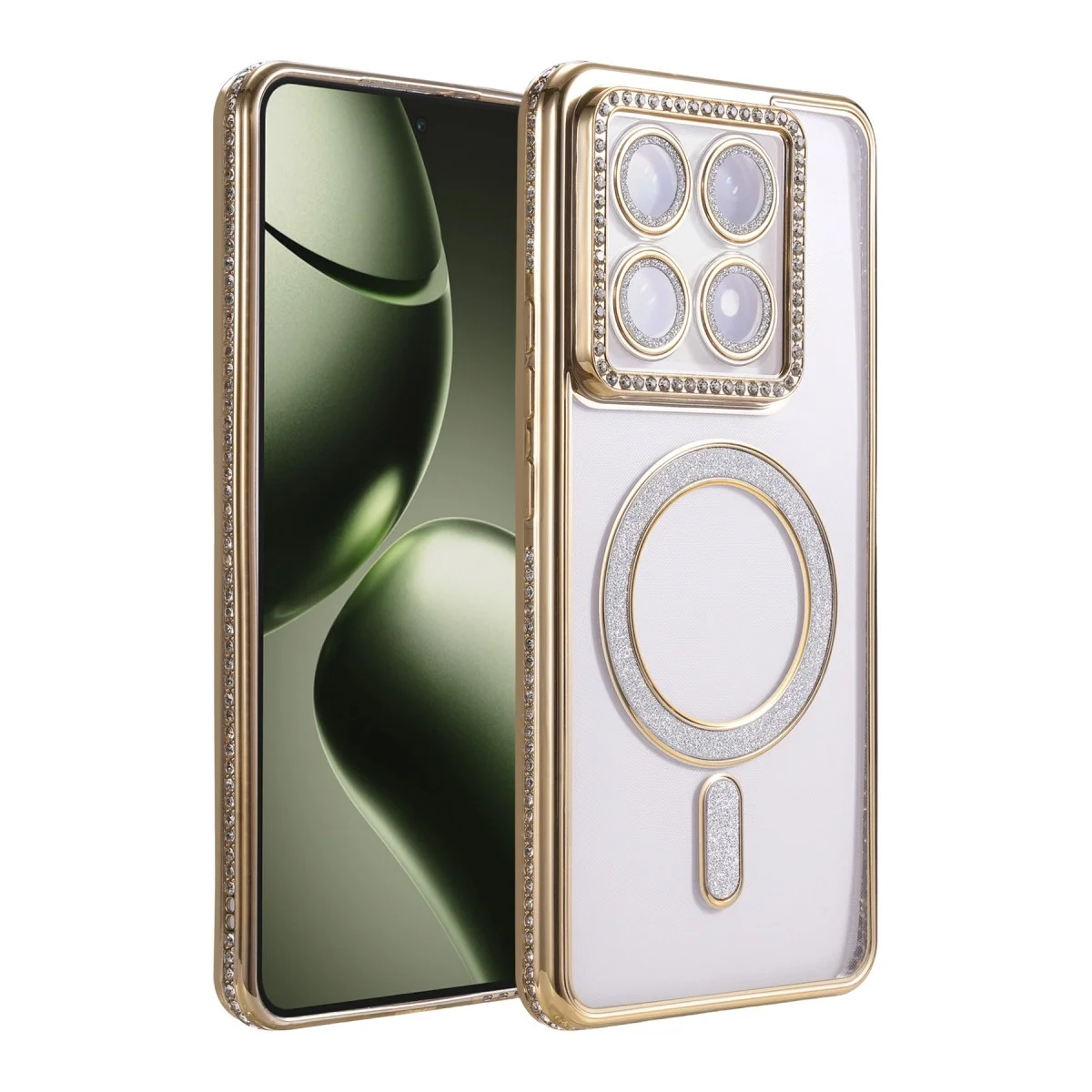 Xiaomi Mi 14t Pro Joke Simli Magneticsafe Kılıf - Gold Xiaomi Mi 14t Pro Joke Simli Magneticsafe Kılıf - Gold