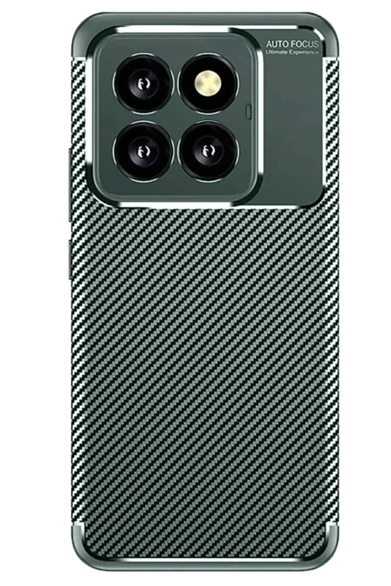 Xiaomi Mi 14T Pro Kılıf Auto Focus Karbon Kapak - Koyu Yeşil Xiaomi Mi 14T Pro Kılıf Auto Focus Karbon Kapak - Koyu Yeşil
