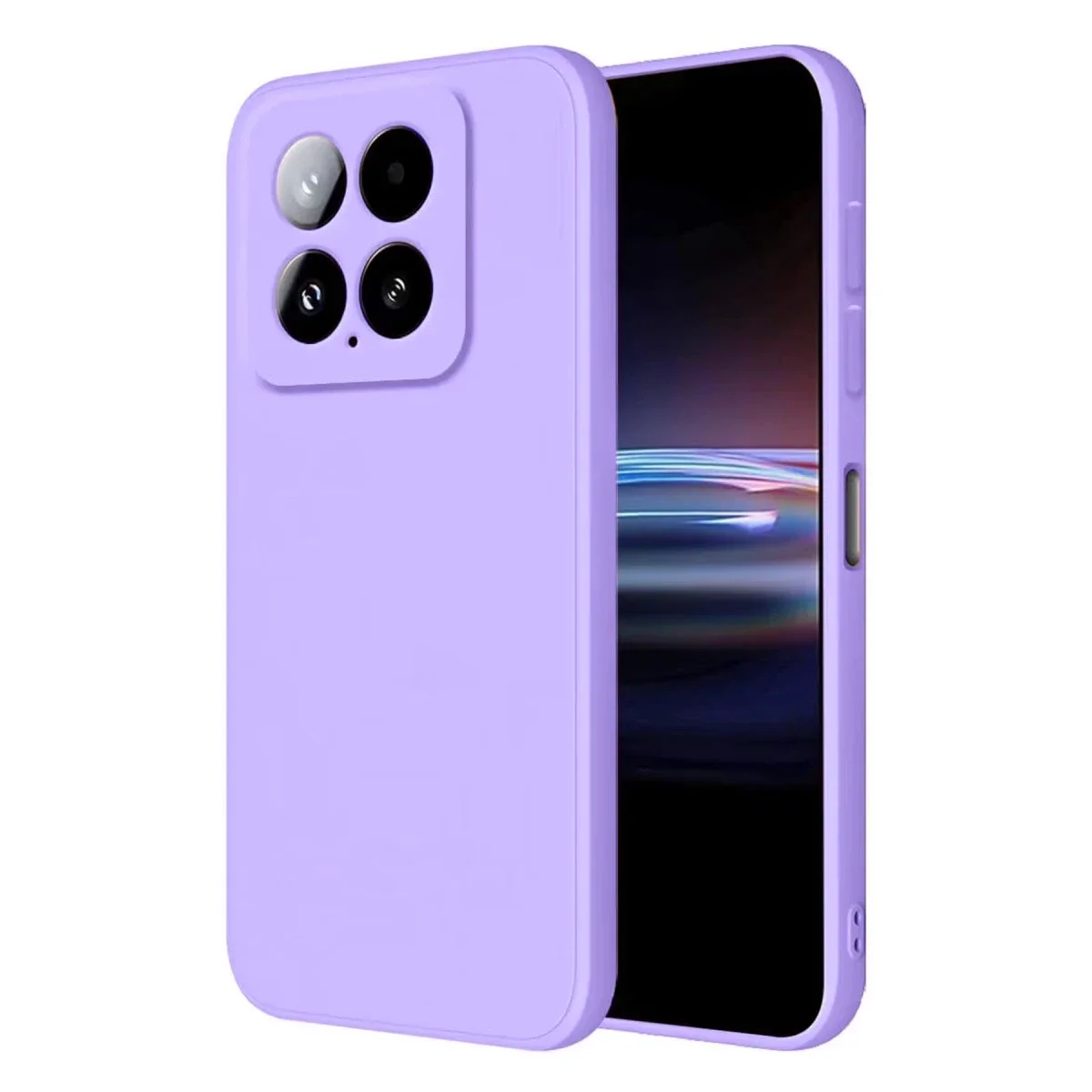Xiaomi Mi 14T Pro Kılıf Nano içi Kadife Silikon - Lila Xiaomi Mi 14T Pro Kılıf Nano içi Kadife Silikon - Lila
