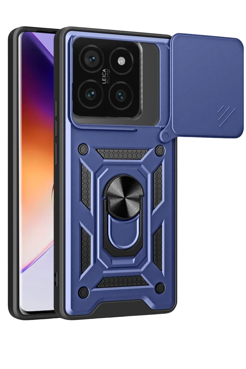 Xiaomi Mi 14T Pro Kılıf Pars Lens Yüzüklü Silikon - Lacivert Xiaomi Mi 14T Pro Kılıf Pars Lens Yüzüklü Silikon - Lacivert