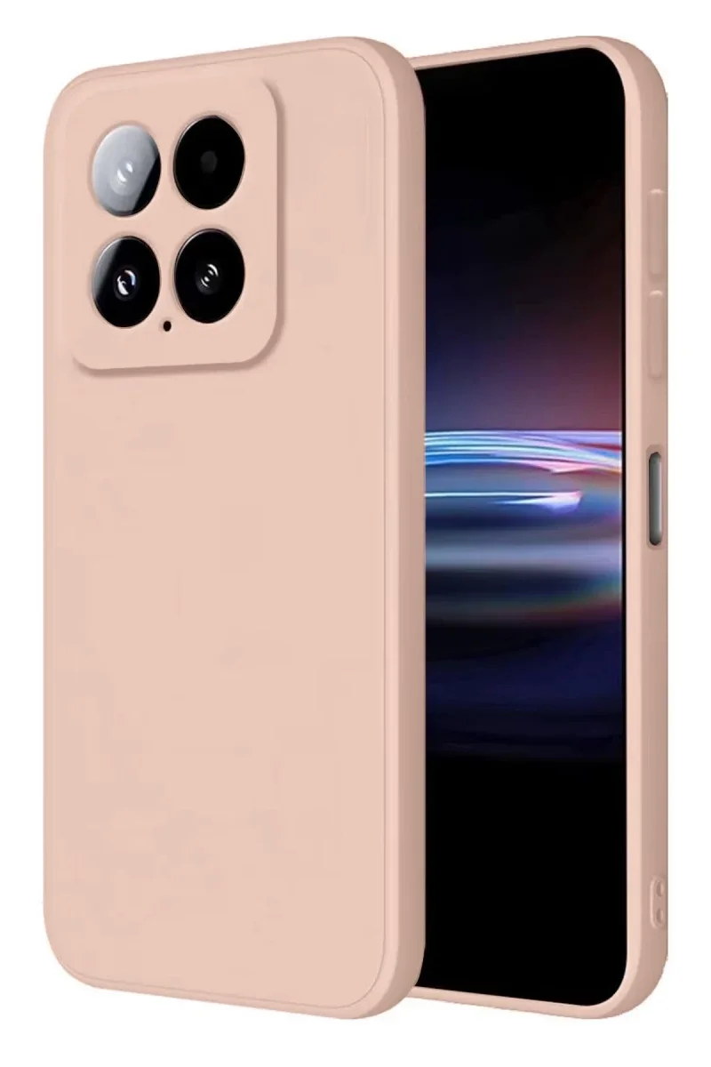 Xiaomi Mi 14T Pro Kılıf Nano içi Kadife Silikon - Pudra Xiaomi Mi 14T Pro Kılıf Nano içi Kadife Silikon - Pudra