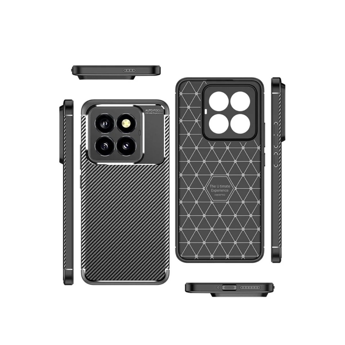 Xiaomi Mi 14t Pro Kılıf Auto Focus Karbon Kapak - Siyah Xiaomi Mi 14t Pro Kılıf Auto Focus Karbon Kapak - Siyah