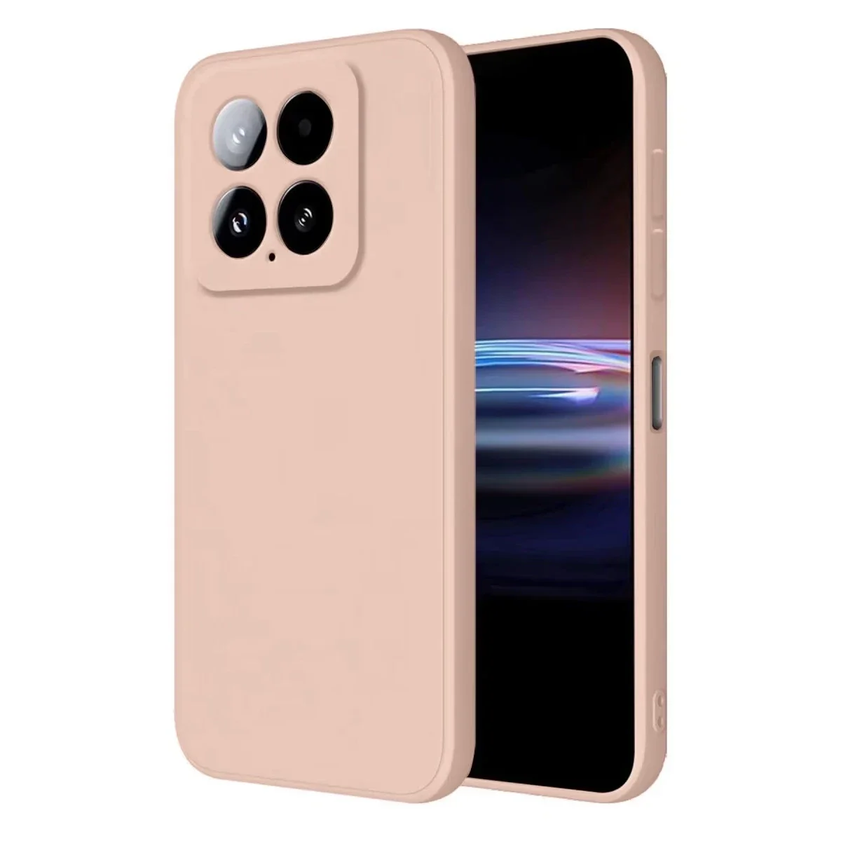 Xiaomi Mi 14T Pro Kılıf Nano içi Kadife Silikon - Pudra Xiaomi Mi 14T Pro Kılıf Nano içi Kadife Silikon - Pudra