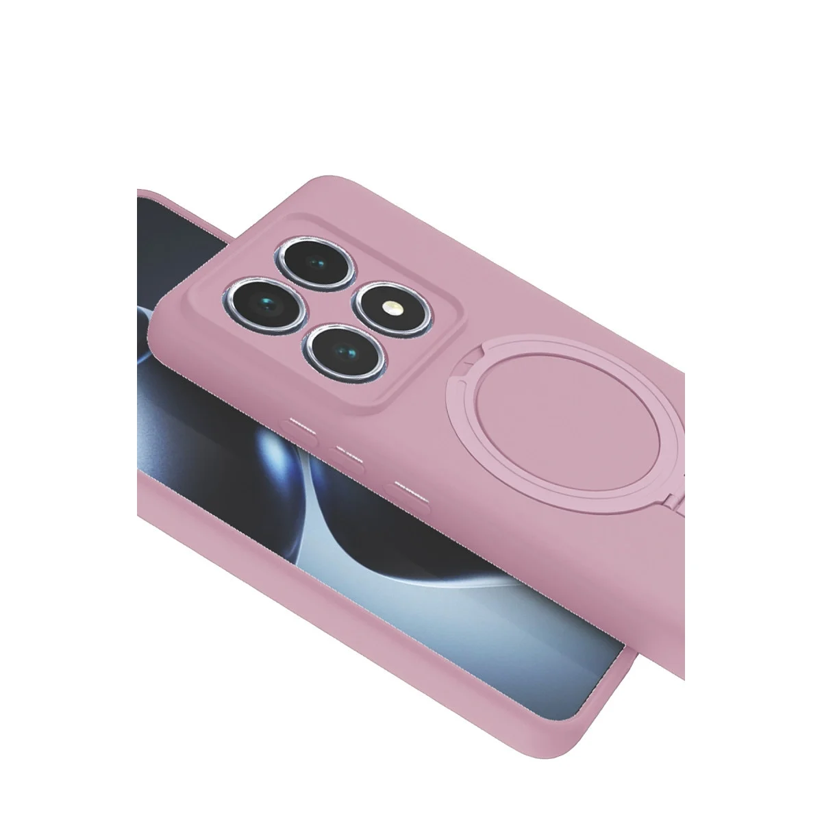 Xiaomi Mi 14t Pro Regal Magsafe Standlı Kapak - Açık Pembe Xiaomi Mi 14t Pro Regal Magsafe Standlı Kapak - Açık Pembe