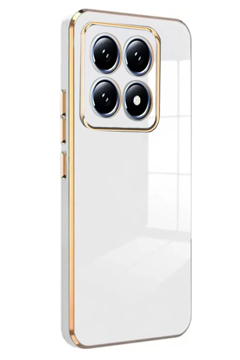 Xiaomi Mi 14T Pro Volet Silikon - Beyaz Xiaomi Mi 14T Pro Volet Silikon - Beyaz