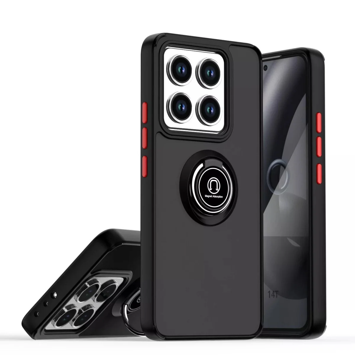 Xiaomi Mi 15 Kılıf Montreal Yüzüklü Silikon Kapak - Siyah Xiaomi Mi 15 Kılıf Montreal Yüzüklü Silikon Kapak - Siyah