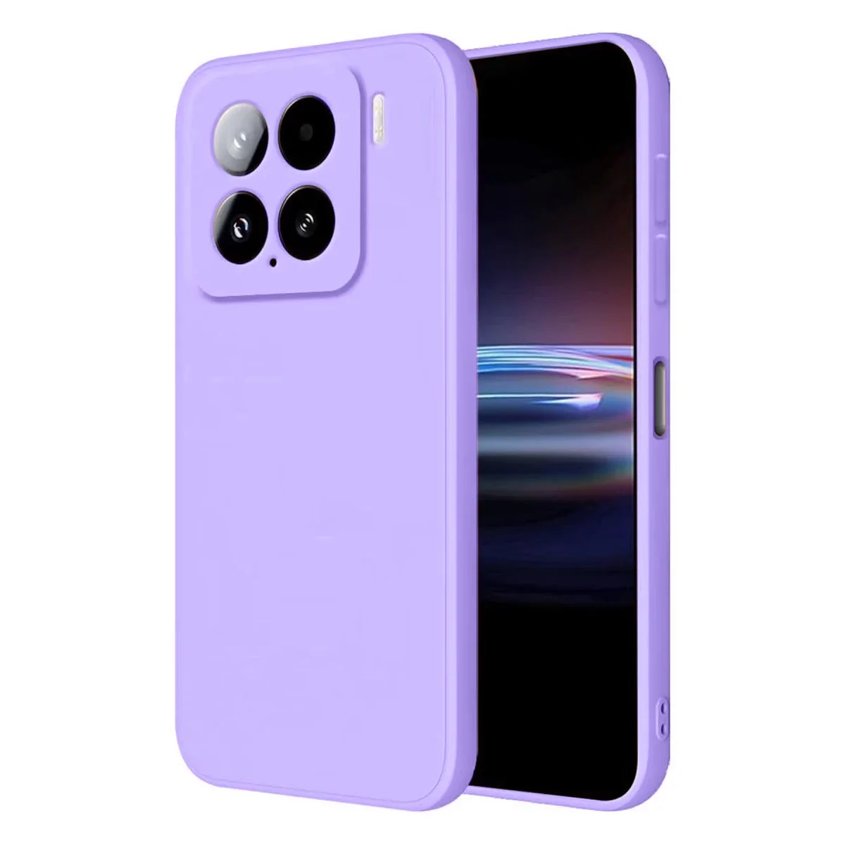 Xiaomi Mi 15 Pro Kılıf Nano içi Kadife Silikon - Lila Xiaomi Mi 15 Pro Kılıf Nano içi Kadife Silikon - Lila