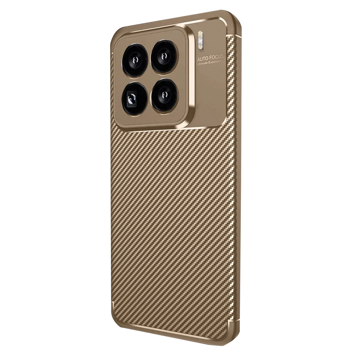 Xiaomi Mi 15 Pro Kılıf Auto Focus Karbon Kapak - Kahverengi