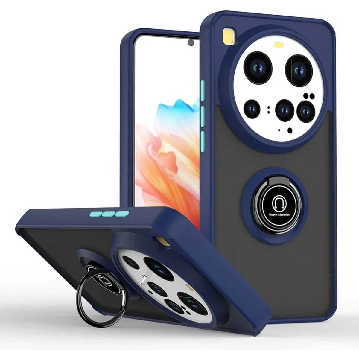 Xiaomi Mi 15 Ultra Kılıf Montreal Yüzüklü Silikon Kapak - Lacivert Xiaomi Mi 15 Ultra Kılıf Montreal Yüzüklü Silikon Kapak - Lacivert