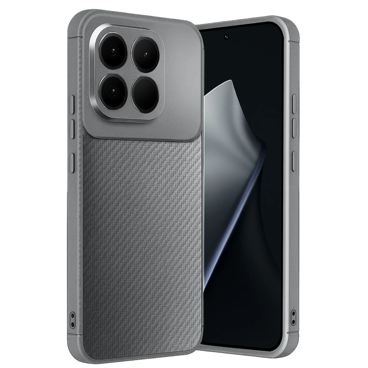 Xiaomi Mi 15t Auto Focus Karbon Kapak - Gri Xiaomi Mi 15t Auto Focus Karbon Kapak - Gri