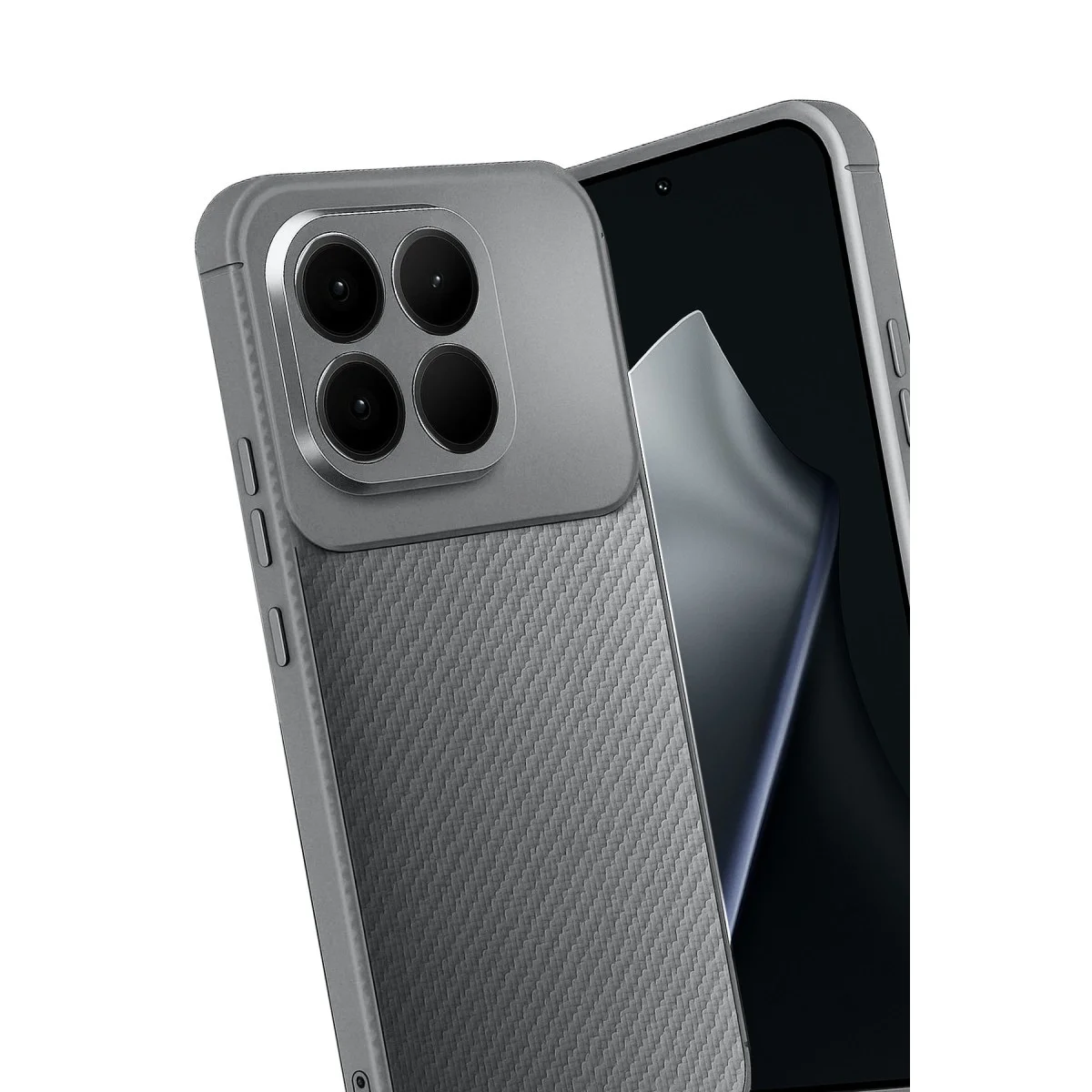 Xiaomi Mi 15t Auto Focus Karbon Kapak - Gri Xiaomi Mi 15t Auto Focus Karbon Kapak - Gri