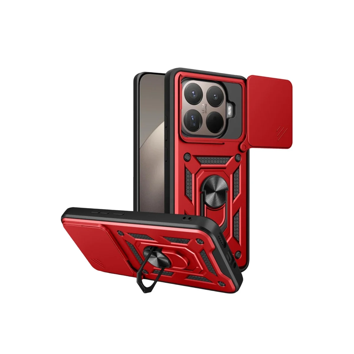 Xiaomi Mi 15t Pro Pars Lens Yüzüklü Silikon - Kırmızı Xiaomi Mi 15t Pro Pars Lens Yüzüklü Silikon - Kırmızı