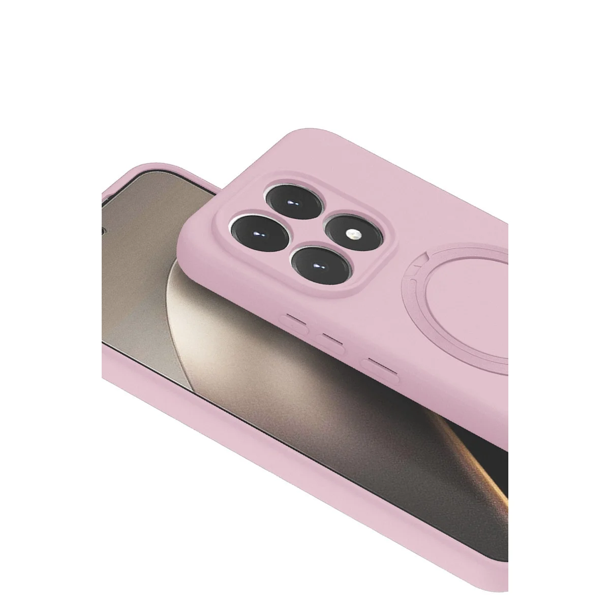 Xiaomi Mi 15t Regal Magsafe Standlı Kapak - Açık Pembe