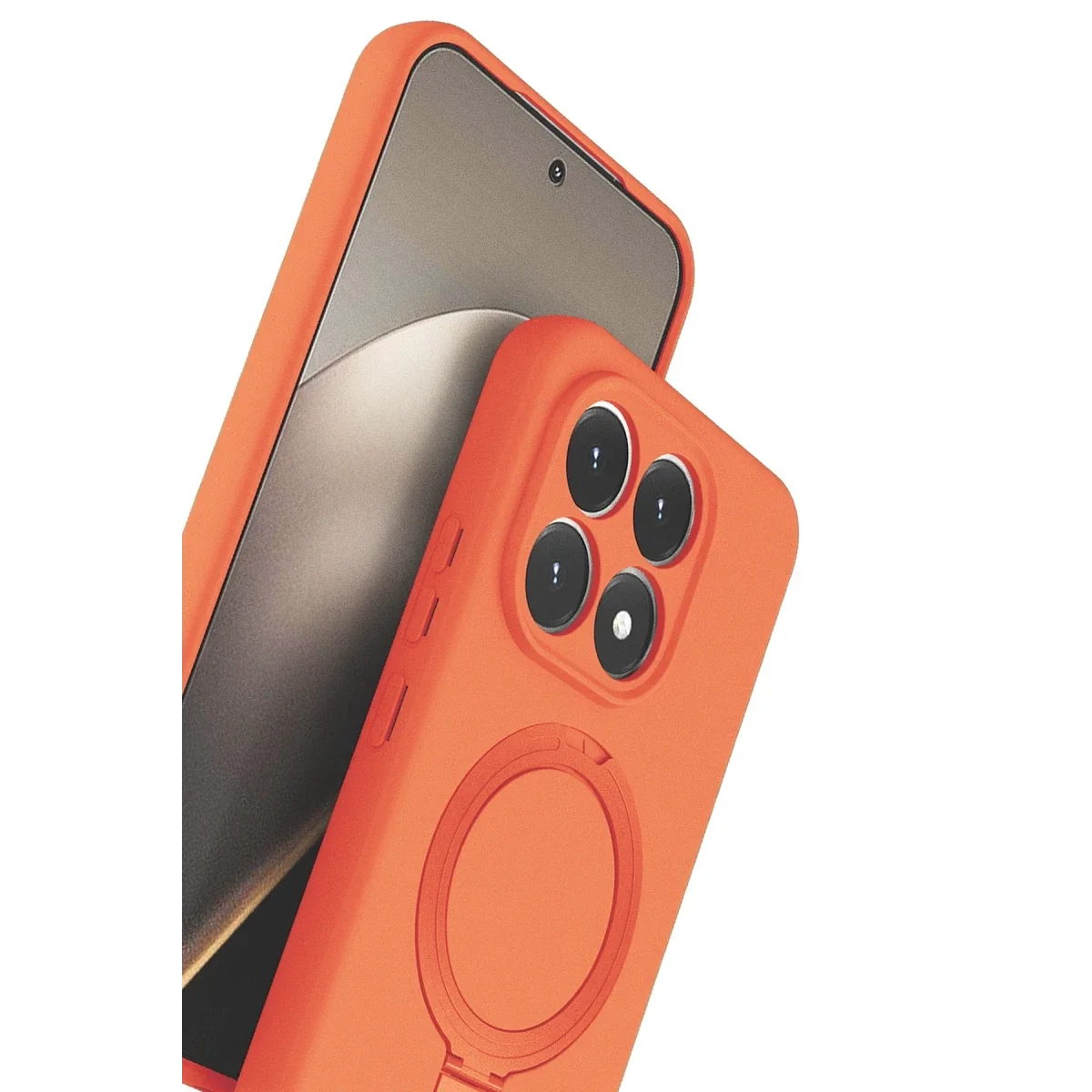 Xiaomi Mi 15T Regal Magsafe Standlı Kapak - Turuncu