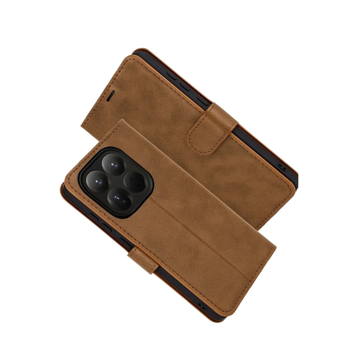 Xiaomi Mi 15t Trend S Plus Kapaklı Kılıf - Taba Xiaomi Mi 15t Trend S Plus Kapaklı Kılıf - Taba
