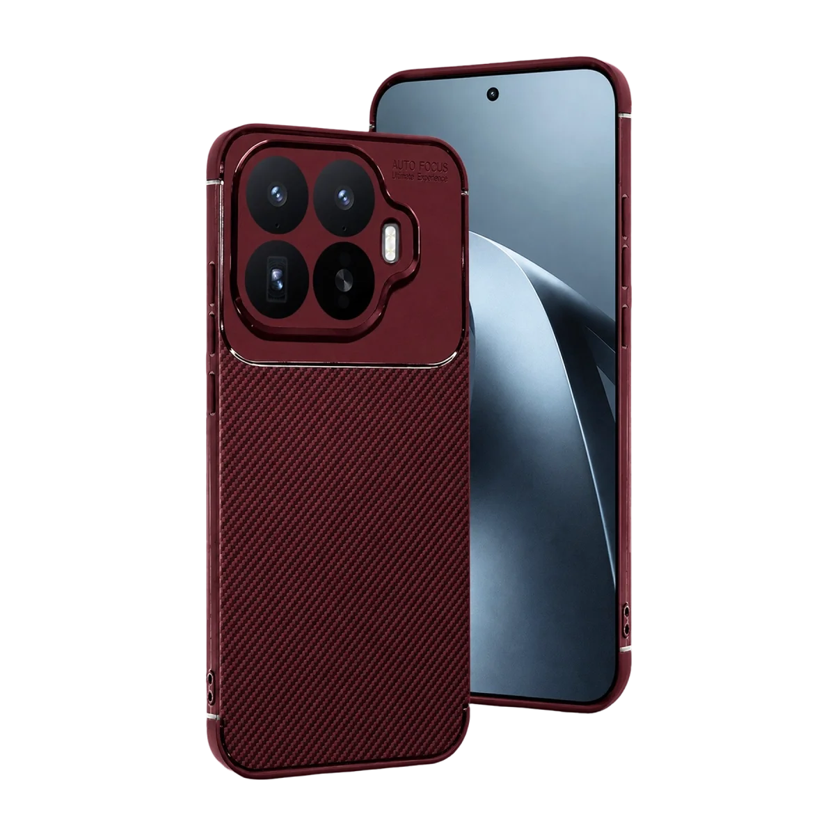 Xiaomi Mi 17t Auto Focus Karbon Kapak - Bordo Xiaomi Mi 17t Auto Focus Karbon Kapak - Bordo