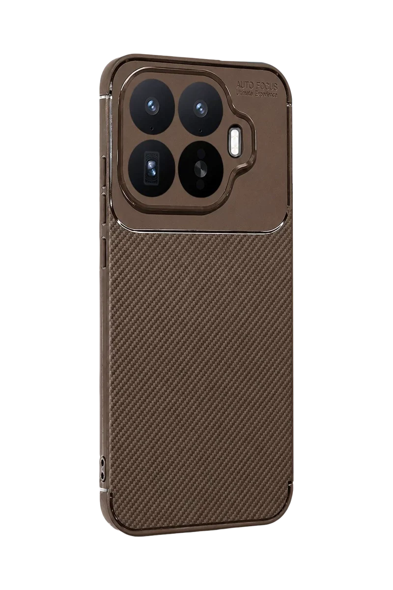 Xiaomi Mi 17T Auto Focus Karbon Kapak - Kahverengi Xiaomi Mi 17T Auto Focus Karbon Kapak - Kahverengi