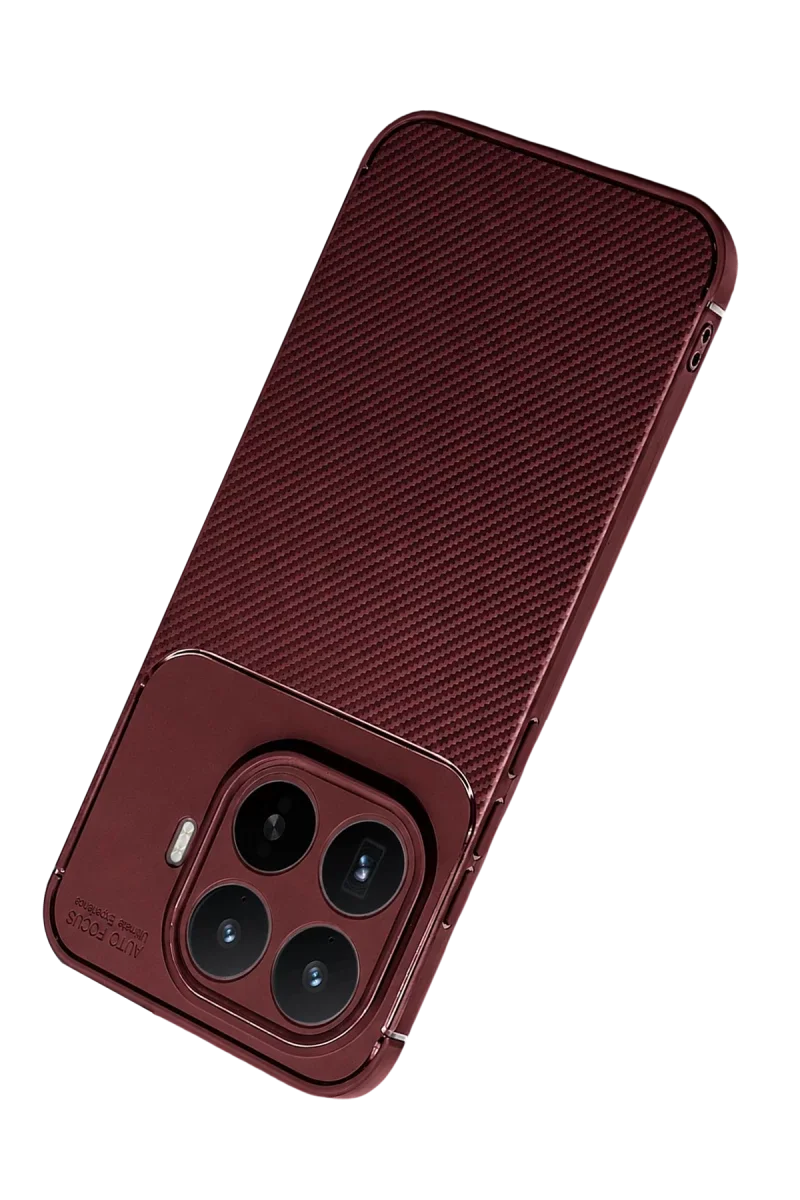 Xiaomi Mi 17T Pro Auto Focus Karbon Kapak - Bordo Xiaomi Mi 17T Pro Auto Focus Karbon Kapak - Bordo