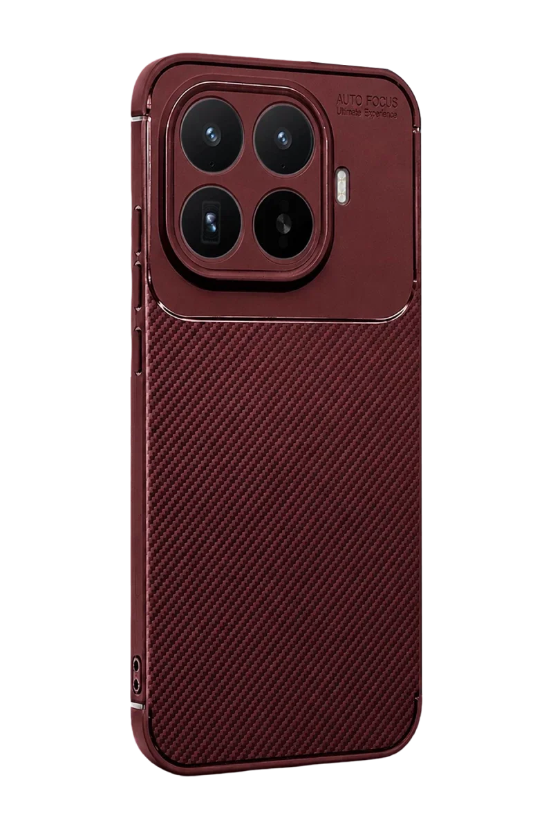 Xiaomi Mi 17T Pro Auto Focus Karbon Kapak - Bordo Xiaomi Mi 17T Pro Auto Focus Karbon Kapak - Bordo