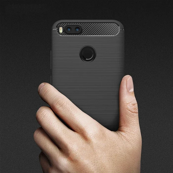 Xiaomi Mi 5x Dark Ultra Koruma Karbon Fiber Silikon Kılıf - Ultra Dayanıklı
