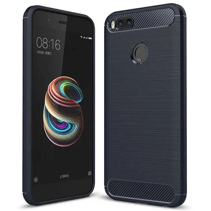 Xiaomi Mi 5x Dark Ultra Koruma Karbon Fiber Silikon Kılıf - Ultra Dayanıklı