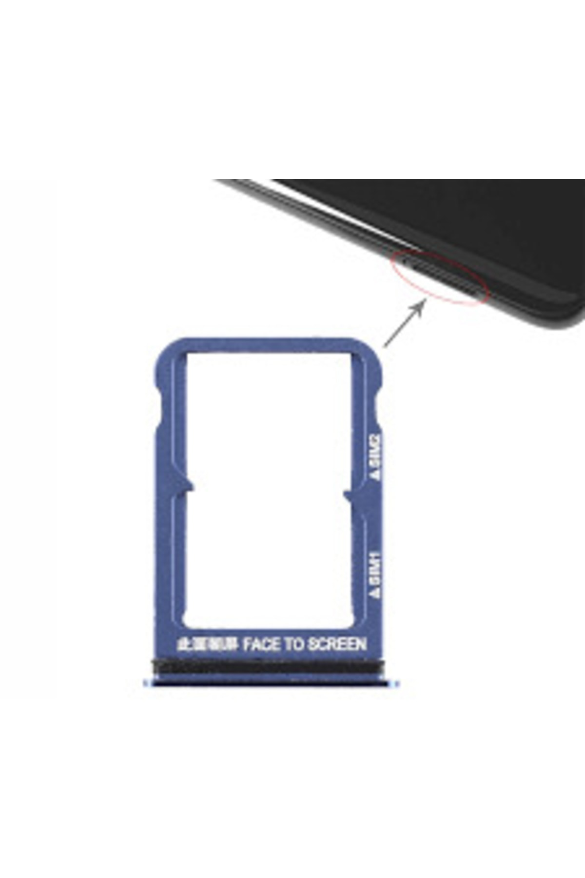 Boyra Teknoloji Xiaomi Mi 8 Ve Mi 8 Se Sim Tepsisi Yuvasi Mavi